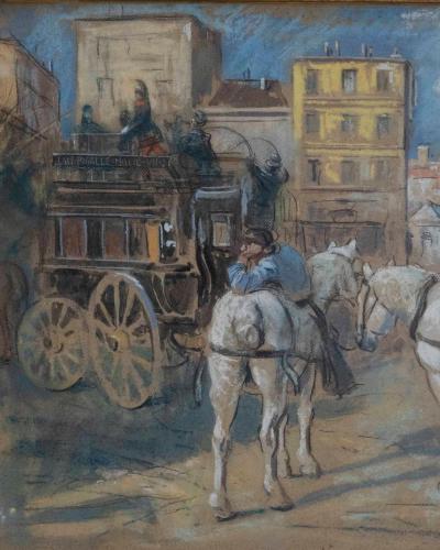 Bertrand Rasmussen The Place Pigalle Omnibus Paris Early 20th Century by Bertrand Rasmussen