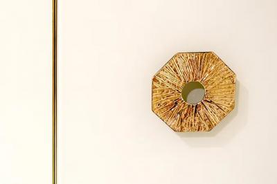 Bespoke Art Deco Italian Couture Design White Brass 3 Door Cupboard Sideboard