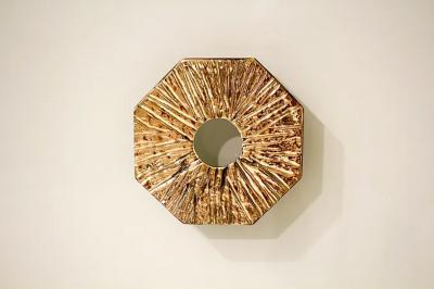 Bespoke Art Deco Italian Couture Design White Brass 3 Door Cupboard Sideboard