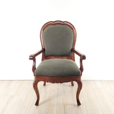 Bespoke Baroque Style Walnut Armchair circa 1990
