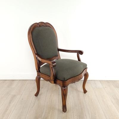 Bespoke Baroque Style Walnut Armchair circa 1990