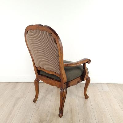 Bespoke Baroque Style Walnut Armchair circa 1990