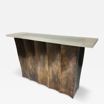 Bespoke Brass Base Rialf Flair Console Table