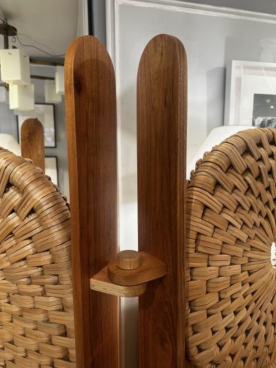 Bespoke Hand woven Oak Three Panel Screen