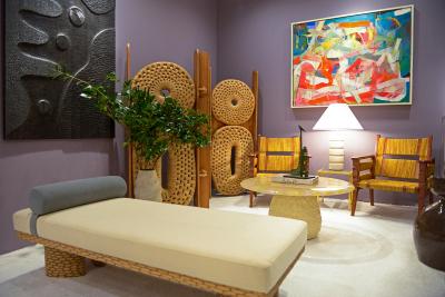 Bespoke Hand woven Oak Three Panel Screen