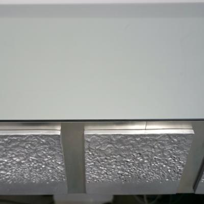 Bespoke Italian Contemporary One of a Kind Polished Steel Smoked Mirror Console