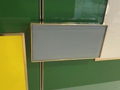 Bespoke Italian Green Orange Yellow Gray Geometric Postmodern Cabinet Sideboard
