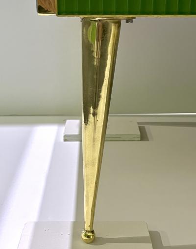 Bespoke Italian Green Yellow Brown Gray Blue Modern Brass 6 Drawer Dresser Chest