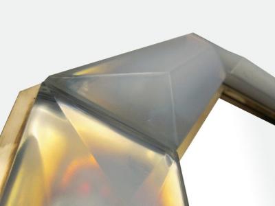 Bespoke Octagon Iridescent Opaline Murano Glass Mirror in Stock