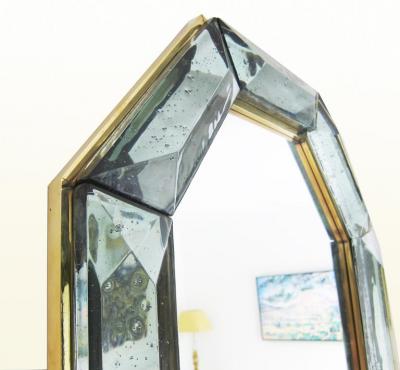 Bespoke Octagon Sea Green Murano Glass Mirror in Stock