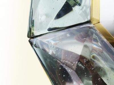 Bespoke Octagon Sea Green Murano Glass Mirror in Stock