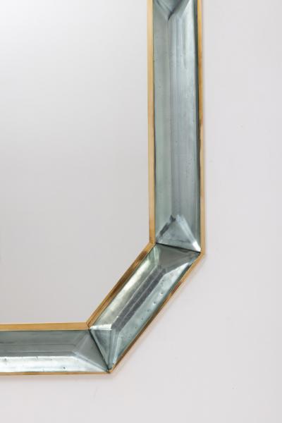 Bespoke Octagon Sea Green Murano Glass Mirror in Stock
