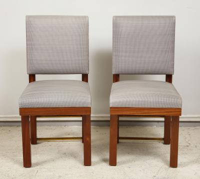 Bespoke Pair of Mahogany Library Chairs by Amir Khamneipur