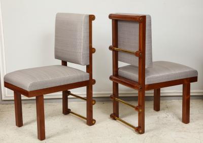 Bespoke Pair of Mahogany Library Chairs by Amir Khamneipur