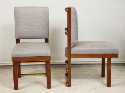 Bespoke Pair of Mahogany Library Chairs by Amir Khamneipur