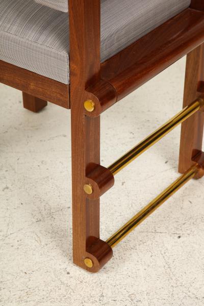Bespoke Pair of Mahogany Library Chairs by Amir Khamneipur