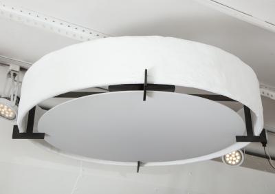 Bespoke Plaster and iron fixture in the manner of Jean Michel Frank