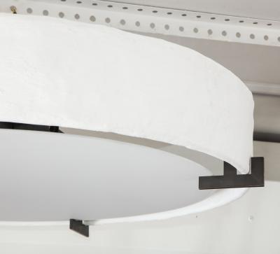 Bespoke Plaster and iron fixture in the manner of Jean Michel Frank