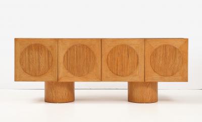 Bespoke White Oak Geometric Sideboard or Credenza Italy