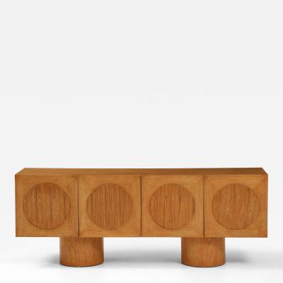 Bespoke White Oak Geometric Sideboard or Credenza Italy