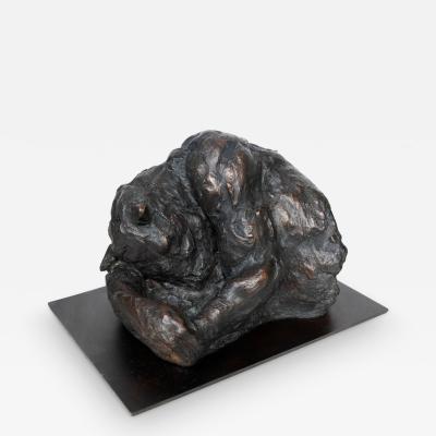 Beth Carter Sleeping Minotaur 3 4 study on steel base 2018