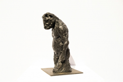 Beth Carter Standing Minotaur 3 4 study on steel base 2018