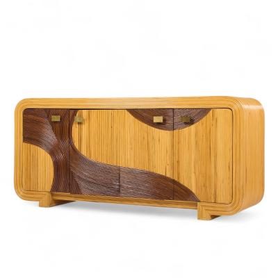 Betty Cobonpue Betty Cobonpue Mid Century Rattan Credenza