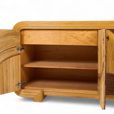 Betty Cobonpue Betty Cobonpue Mid Century Rattan Credenza