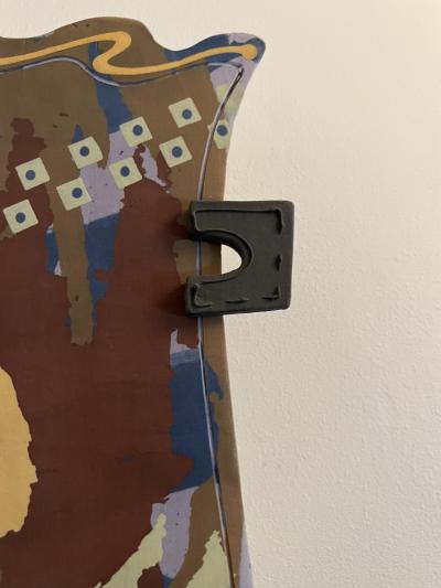 Betty Woodman COLORFUL ABSTRACT DESIGN POST MODERN CERAMIC WALL VASE