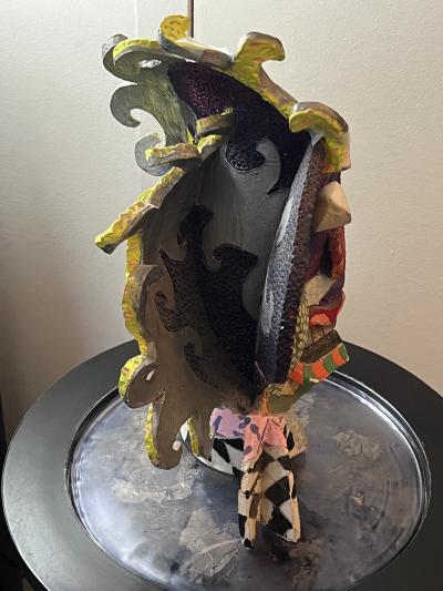 Betty Woodman PICASSO STYLE CUBIST POTTERY HEAD ATTRIBUTED TO BETTY WOODMAN