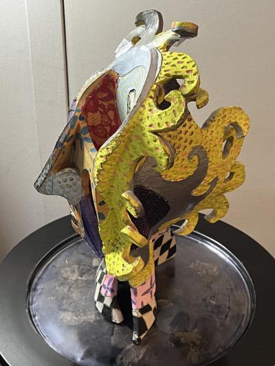 Betty Woodman PICASSO STYLE CUBIST POTTERY HEAD ATTRIBUTED TO BETTY WOODMAN