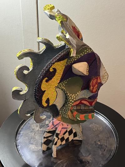 Betty Woodman PICASSO STYLE CUBIST POTTERY HEAD ATTRIBUTED TO BETTY WOODMAN