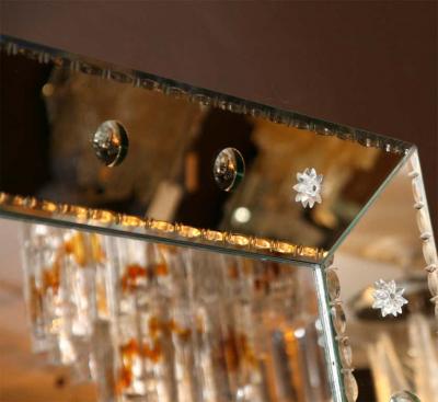 Beveled Square Ponti Mirror with Pie Crust Edge