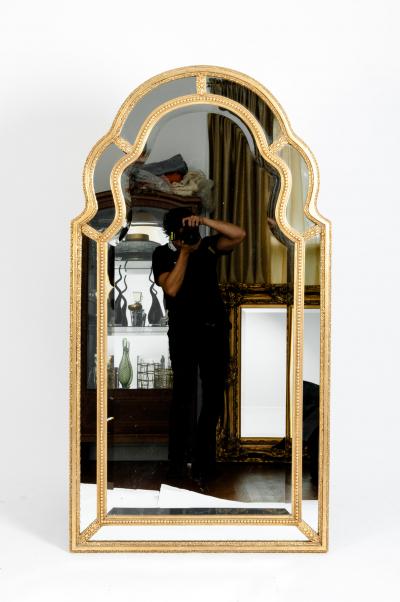 Beveled Wall Mirror w Giltwood Frame
