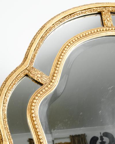 Beveled Wall Mirror w Giltwood Frame