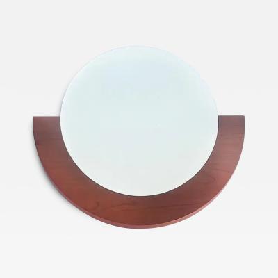 Beveled Wall Mirror with Wood Frame