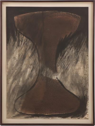 Beverly Pepper Beverly Pepper Signed Etching titled Janus Brown 