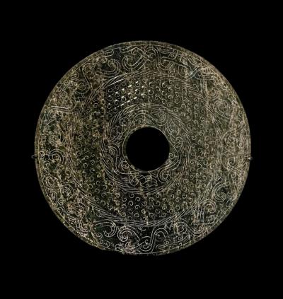 Bi Disc with Incised Imperial Decorations