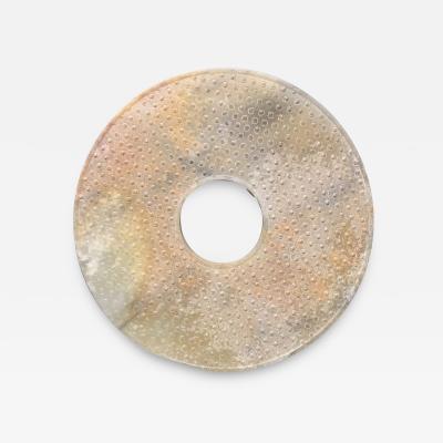 Bi Disc with Incised Scroll Pattern