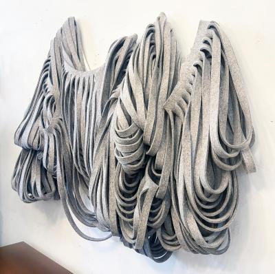 Bianca Pratorius Soft Felt Wall Sculpture Titled Folding Turns Signed 2016