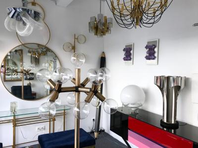 Biancardi Jordan Pair of Sconces Pressed Glass by Biancardi and Jordan Arte Italy 1970