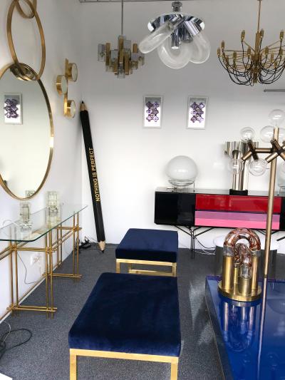 Biancardi Jordan Pair of Sconces Pressed Glass by Biancardi and Jordan Arte Italy 1970