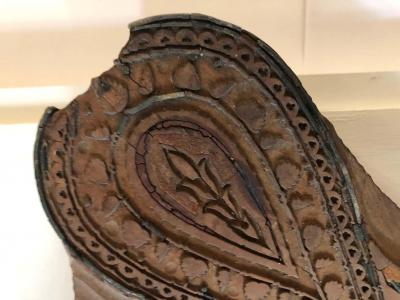 Bianchini Frerier French Fabric House Hand Carved Wood Block