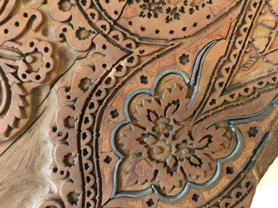 Bianchini Frerier French Fabric House Hand Carved Wood Block