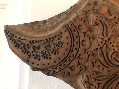 Bianchini Frerier French Fabric House Hand Carved Wood Block