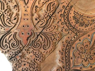 Bianchini Frerier French Fabric House Hand Carved Wood Block