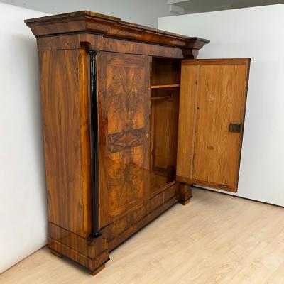 Biedermeier Armoire Walnut Veneer South Germany circa 1820