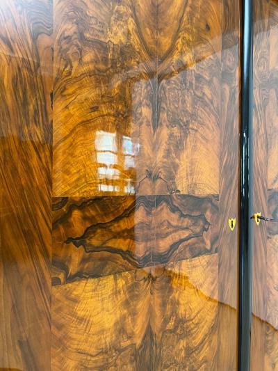 Biedermeier Armoire Walnut Veneer South Germany circa 1820