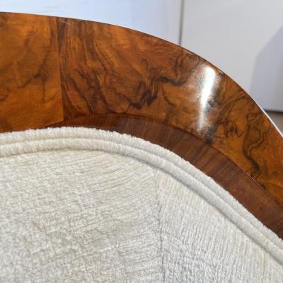 Biedermeier Bergere Chair Walnut Creme Velvet Austria circa 1840