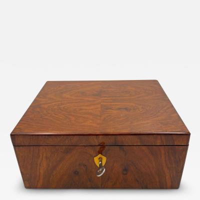 Biedermeier Box Walnut Horn South Germany circa 1825